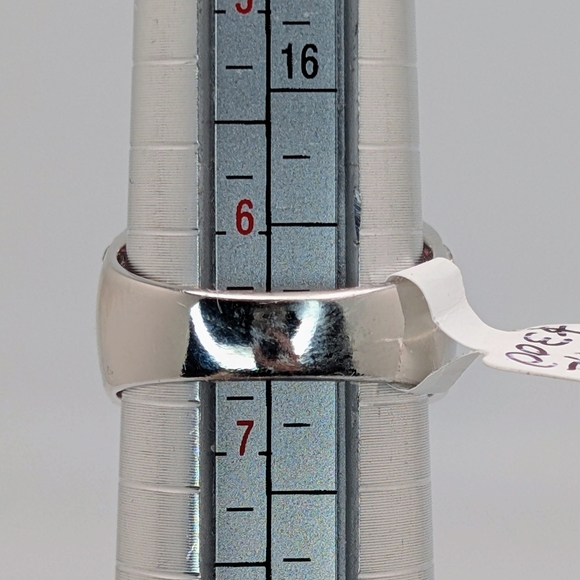 Pink Sapphire & White Topaz 24k White Gold Over S925 Sterling Silver Size 6 1/2 - Picture 6 of 6